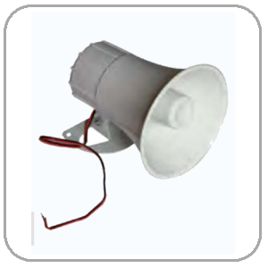 Sirene eletronica 6 tons 115dB em ABS branco