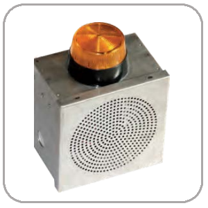 Sirene audiovisual 12VDC 105dB caixa em aço inox