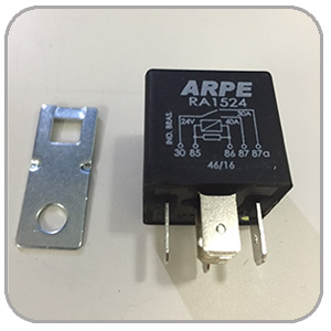 Relé Auxiliar reversível 5 terminais 24V 40/30A