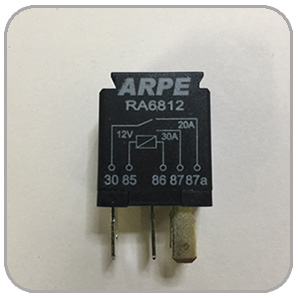 Relé Auxiliar mini reversível 12V 30/20A 5 terminais