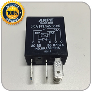 Relé Auxiliar mini 12V 25/15A 5 terminais c/ diodo