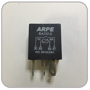 Relé auxiliar mini reversível 12V 20A