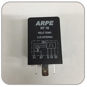 Relé temporizador luz interna 12V