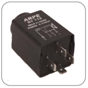 Relé temporizador de alarme sonoro de sobrecarga de bateria